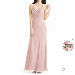 Azazie chiffon dusty rose dress
